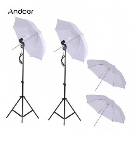 Kit studio foto,lumini,4 umbrele alb,negru,trepiezi 200 cm,2 becuri foto