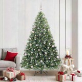 VidaXL Brad de Crăciun artificial cu 300 LED Verde 210 cm PE și PVC 3397863