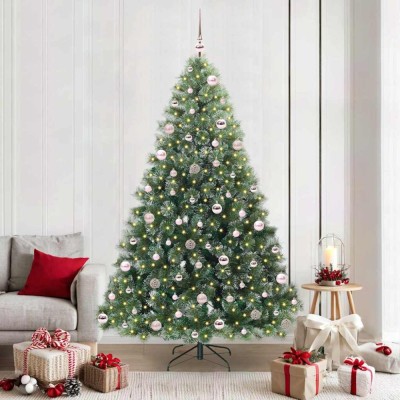 vidaXL Brad de Crăciun artificial cu 300 LED Verde 210 cm PE și PVC 3397863 foto