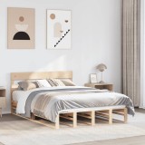 Cumpara ieftin Cadru de pat fără saltea, 140x190 cm, lemn masiv de pin