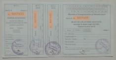 QW13 10 - 2010 - militar - document transport gratuit pentru militari - clasa I