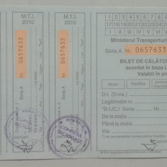 M3 C18 - 2010 - Document de transport gratuit pentru militari - clasa I