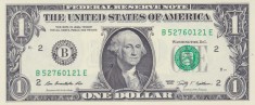 Bancnota Statele Unite ale Americii 1 Dolari 2009 - P530 UNC ( B = New York )