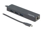 Hub USB-C 3-Porturi + RJ45 5Gbps
