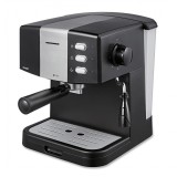 Cumpara ieftin Espressor manual Sellenth Heinner, 850 W, 15 bar, 1.5 l, dispozitiv spumare, filtru dublu inox, Negru/Argintiu