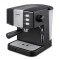 Espressor manual Sellenth Heinner, 850 W, 15 bar, 1.5 l, dispozitiv spumare, filtru dublu inox, Negru/Argintiu