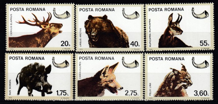 ROMANIA 1976 LP 921 VANATOARE SERIE MNH