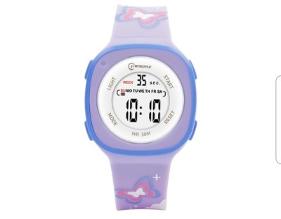 Ceas digital de copii, Mingrui MR2207LK, data, iluminare, rezistent la apa 30 metri, rezistent socuri, mov foto