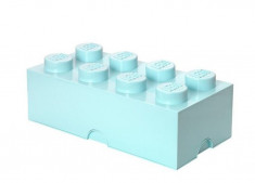 Cutie depozitare LEGO 2x4 - Albastru aqua foto