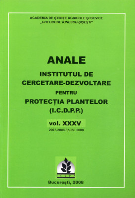Anale, institutul de cercetare-dezvoltare pentru protectia plantelor foto