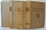 ENCICLOPEDIA ROMANIEI , VOLUMELE I - IV de DIMITRIE GUSTI , 1938 - 1943 *LIPSA PORTRETE ( VEZI DESCRIERE )