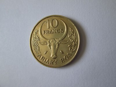 Madagascar 10 Francs 1970 UNC foto
