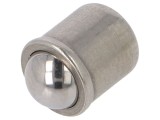 Indexor cu bila pe arc ELESA+GANTER 8mm 9mm Otel Inoxidabil GN 614-8-NI