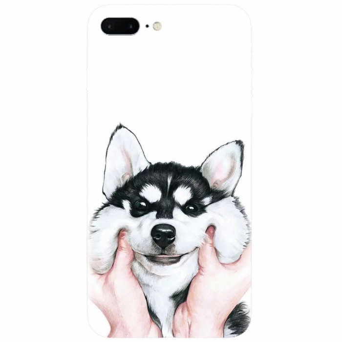 Husa silicon pentru Apple Iphone 8 Plus, Cute Dog 1