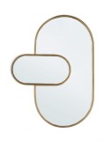 Cumpara ieftin Oglinda perete metal auriu Namita 41x3x56 cm