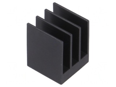 Radiator Extrudat cu Aripioare BGA Negru 15x15mm foto
