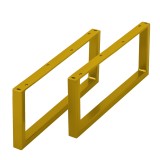 Set 2 Picioare Masa Metal, Noptiera sau Comoda, Gold, PM32G