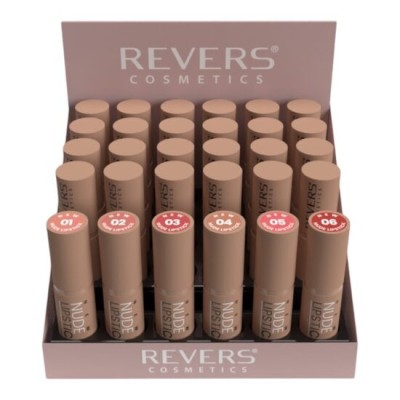 Set de 24 buc Ruj de buze New Nude Lipstick, Revers, cu testere foto