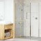 vidaXL Perete de duș Walk-in Altele auriu și transparent 70 x 190 cm