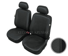 Huse scaune auto imitatie piele Renault Laguna set huse fata, culoare negru foto