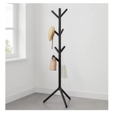 Cuier pentru Haine, Multiple Agatatori, Tip Pom, Negru, Inaltime 170 cm foto