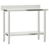 Masa de lucru bucatarie bordura antistropire 110x55x93 cm otel