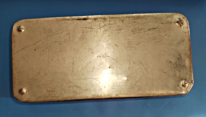 Casoleta inox vintage sterilizare depozitare transport instrumentar medical chirurgical greutate 2 kg 34cm/16.5cm/7 cm ITM stare conform foto