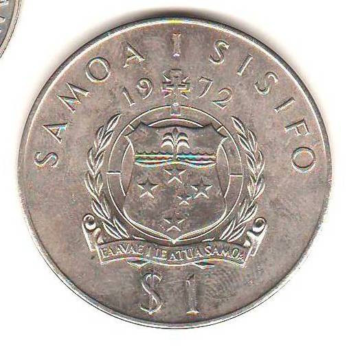 SV * Samoa ONE DOLLAR / 1 DOLAR 1972 * 250 ANI de la DESCOPERIREA INSULEI * 1722