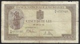 ROMANIA 500 LEI 1941 - 2 APRILIE [4] P- 51 , filigran bnr vertical , seria Y/6 - 0737025