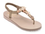 Sandale SKECHERS gri, MEDITATION, din piele ecologica