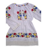 Cumpara ieftin Rochita traditionala fetita cu motive multicolore - GBY104