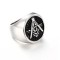 Inel masonic argintiu Echer si compas cu litera G - MM978
