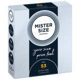 Prezervative - Mister Size Prezervative de Marimea Perfecta Latime 53 mm pentru Placere si Siguranta 3 bucati