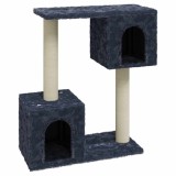Cumpara ieftin Ansamblu pisici cu stalpi din funie de sisal, gri inchis, 60 cm