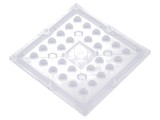 Lentilă LED Pătrată Transparentă 100x100mm, 9.5mm &icirc;nălțime - LEDIL