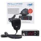 PNI Escort HP 5500 CB radio station, multistandard, 4W, AM-FM, 12V/24V, ASQ, RF Gain, cigarette lighter socket included
