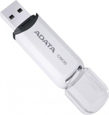 MEMORIE USB 2.0 ADATA 32 GB, cu capac, carcasa plastic, alb, &quot;AC906-32G-RWH&quot; (timbru verde 0.03 lei)