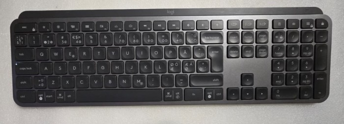Tastatura wireless Logitech MX Keys, Iluminare, US INTL layout, Graphite