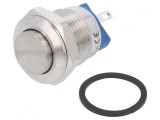 Comutator anti-vandalism 2A/36VDC IP65 &Oslash;12mm
