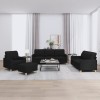 VidaXL Set de canapele cu perne, 4 piese, negru, textil 3201254