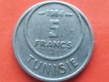 TUNISIA-5 FRANCS 1954