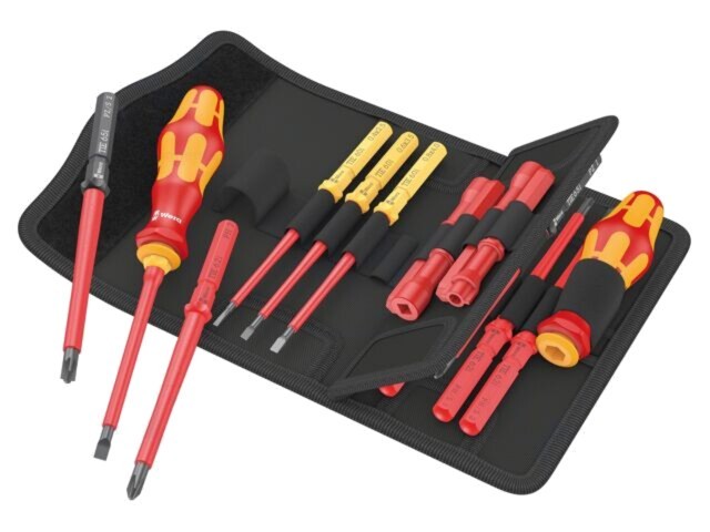 Kit şurubelniţe izolate 1kVAC WERA Kraftform Kompakt VDE cu etui