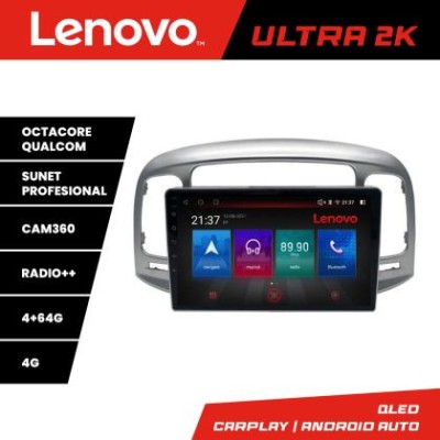 Navigatie Hyundai Accent 2006-2012 Lenovo Kit-ACCENT 8 core QLED Qualcomm 4+64 360 Android Waze USB Navigatie Internet Youtube Radio CarStore Technolo foto