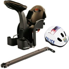 Scaun bicicleta copii Deluxe, Pozitie montare Centru, 15 Kg si Casca Protectie XS 44-48 Police WeeRide WR03SKPL foto