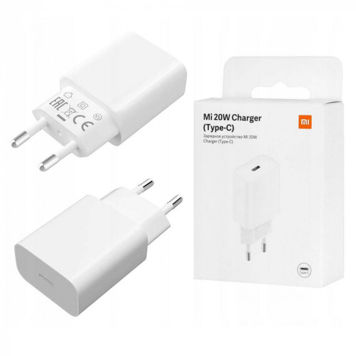 Incarcator priza USB-C, 3A, 20W, Xiaomi (AD201EU), White (Blister Packing)