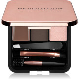 Cumpara ieftin Makeup Revolution Brow Sculpt Kit set pentru sprancene perfecte culoare Dark 2.2 g