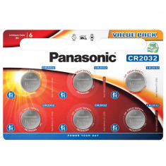 Baterie Litiu 3V CR2032 220mAh, Dimensiuni 20 x 3.2 mm Panasonic Blister 6 foto