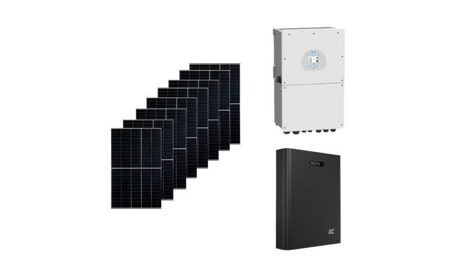 Kit de sistem solar hibrid cu 3 faze MPPT Deye 8kW Hybrid Inverter ...