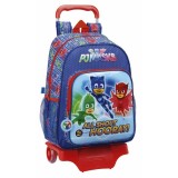 Ghiozdan cu troler mare PJ MASKS 33 cm, Jad