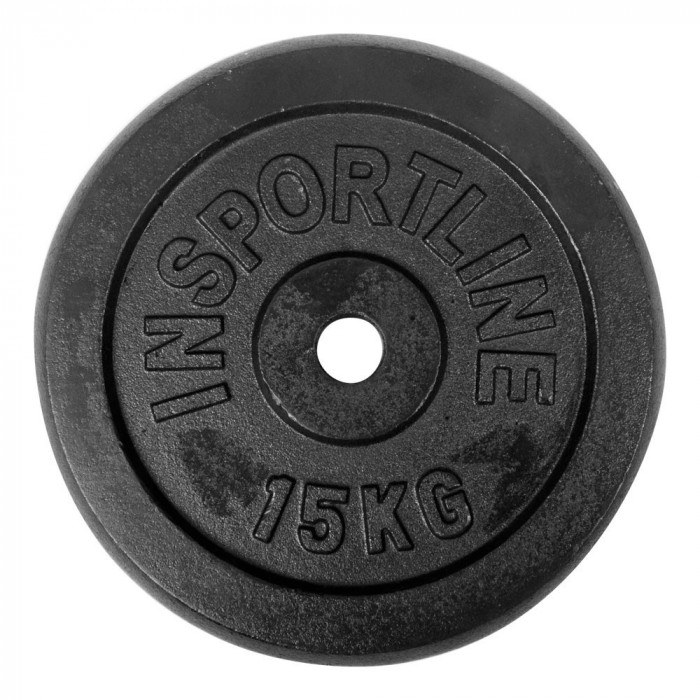 Disc Greutate fier inSPORTline Castblack 15 kg/30 mm FitLine Training